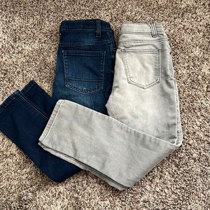 2 pairs of boys size 10 skinny style jeans